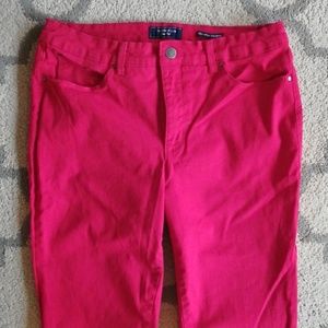 Charter Club Lexington Straight Red Jeans